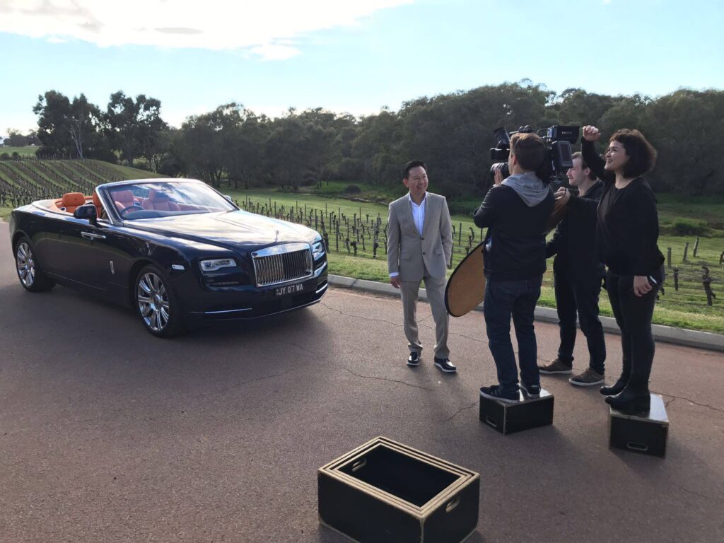 An AsiaWorks production crew on location in Australia