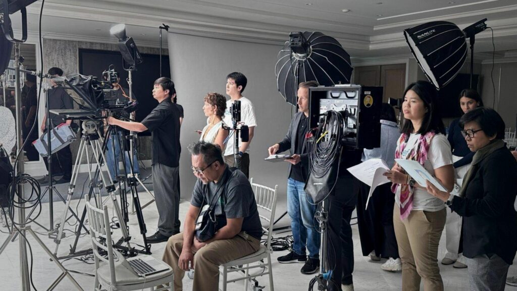 AsiaWorks production crew on set