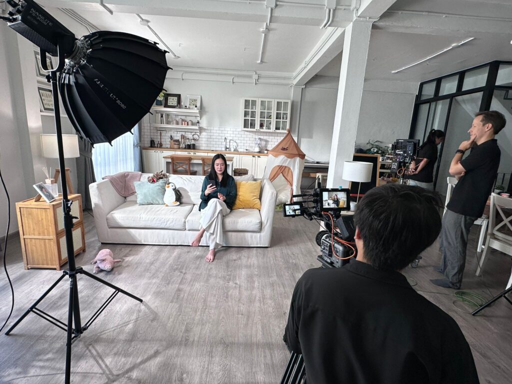 a brand video production set by AsiaWorks