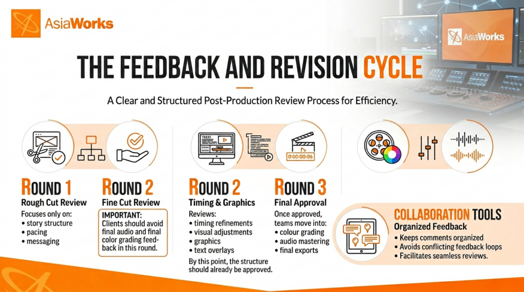 video post-production feedback and revision cycle