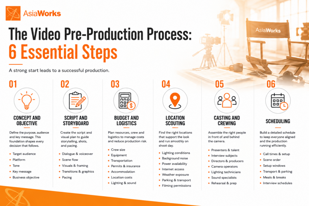 6 essential steps of video pre-production process