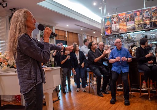It was a full house, the FCCT bar crammed with generations of friends and family. Photo Credit: Jonathan Head