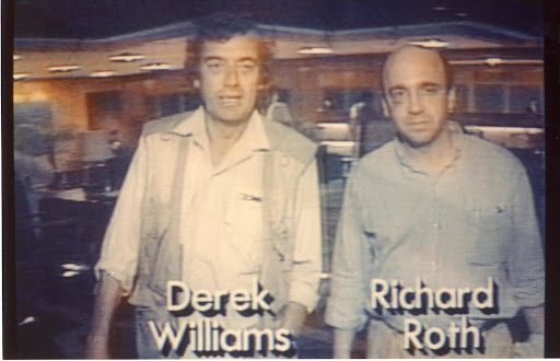 1989 Derek and CBS correspondent Richard Roth appear on TV after being detained during the Tiananmen Square uprising in Beijing, China